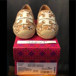 Tory Burch Ines Espadrille Confetti Cork Sz 8 $228